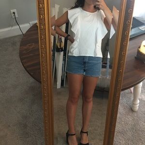 J Crew Ruffle Sleeve top